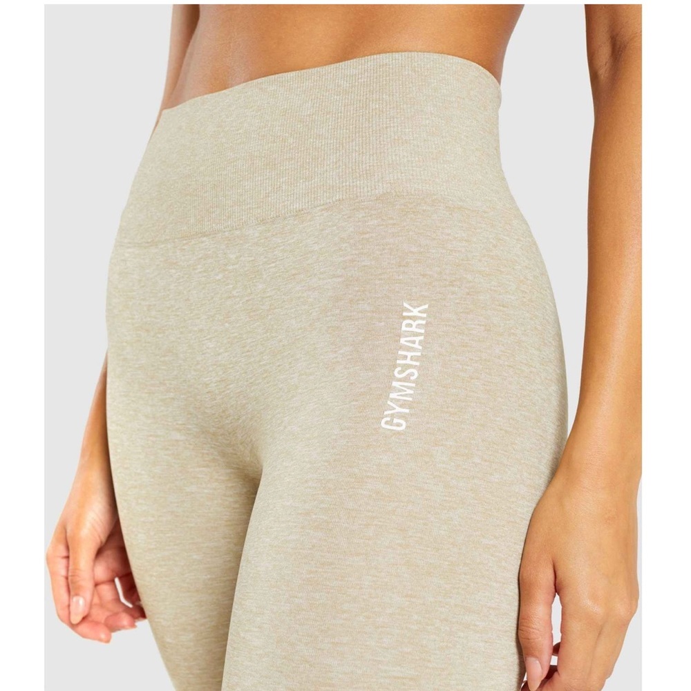 Gymshark Adapt Marl Seamless Leggings - Beige
